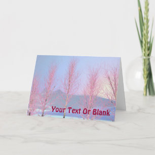 Raspberry Creme Birch Helgkort