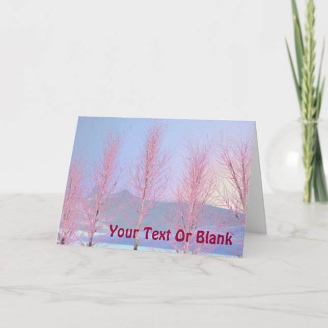 Raspberry Creme Birch Helgkort (Framsida)