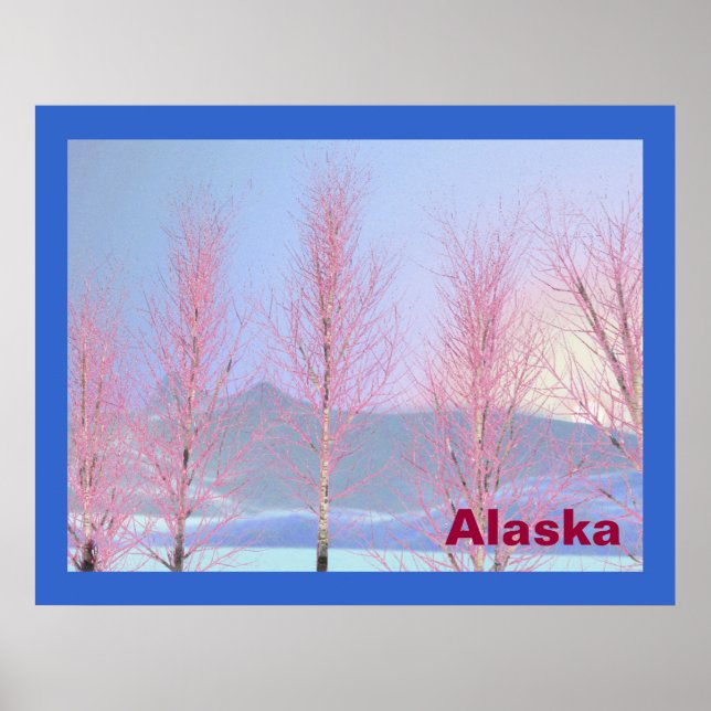 Raspberry Creme Birch Poster (Framsidan)