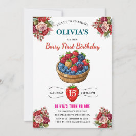 Raspberry Födelsedagsfest inbjudan