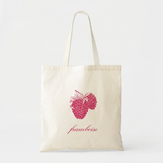 Raspberry (Framboise) Tote Tygkasse (Framsidan)