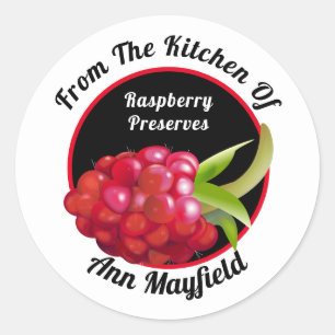 Raspberry Fruit Canning Etikett för Kitchen Burk