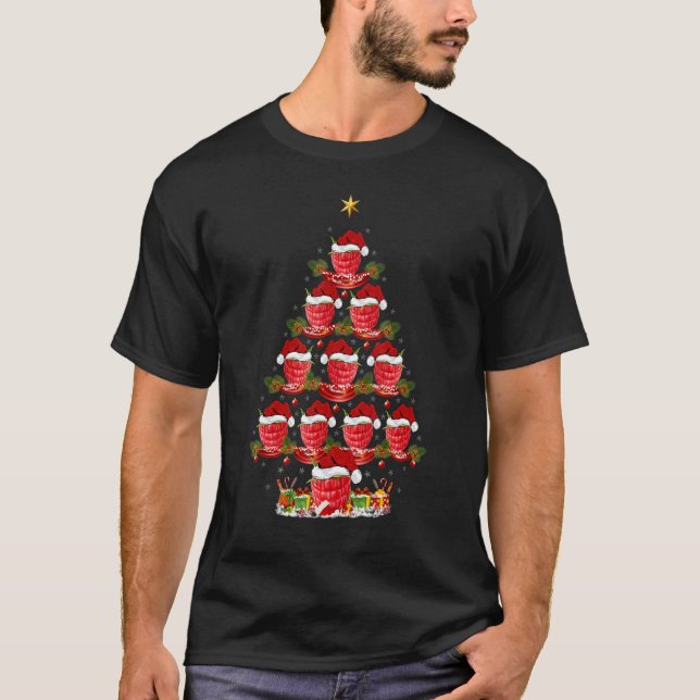 Raspberry Fruit Julafton Helgdag Raspberry jul T Shirt (Framsida)