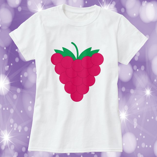 Raspberry Fruit Pink T Shirt (A tshirt with a graphic of a pink raspberry.)