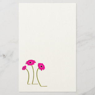 Raspberry Gerber Daisy Brevpapper