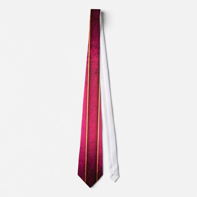 Raspberry Guld Rand Modern Manar Tie Shock rosa Slips (Framsida)