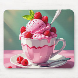 Raspberry Ice Cream i Rosa Coffee Kopp Musmatta