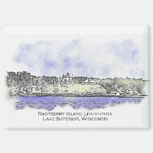 Raspberry Island fyr 2024 Magnet