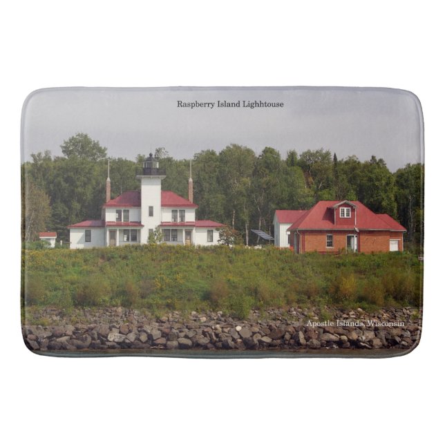 Raspberry Island Lighthouse bad mat Badrumsmatta (Framsidan)