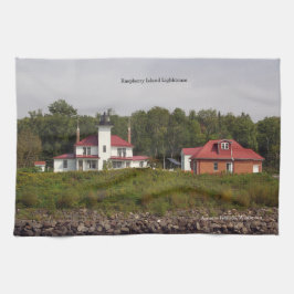 Raspberry Island Lighthouse kökshandduk