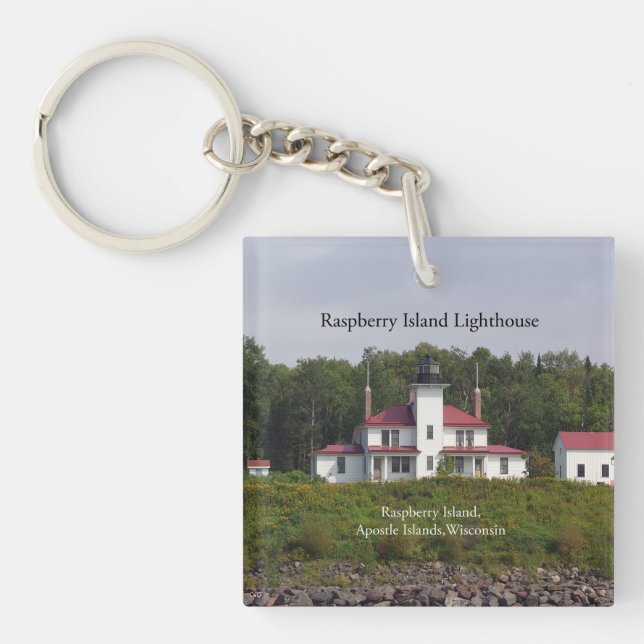 Raspberry Island Lighthouse nyckelring (Framsidan)