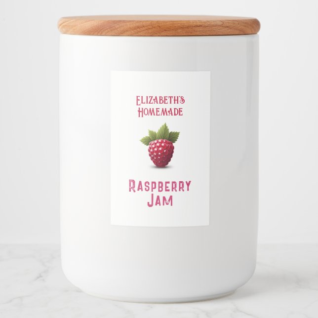 Raspberry Jam Mat Etikett (Framsida)