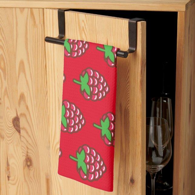 Raspberry Kitchen Towel Kökshandduk (Thirds Fold)