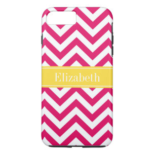 Raspberry Lg Chevron Pineapple Namn Monogram