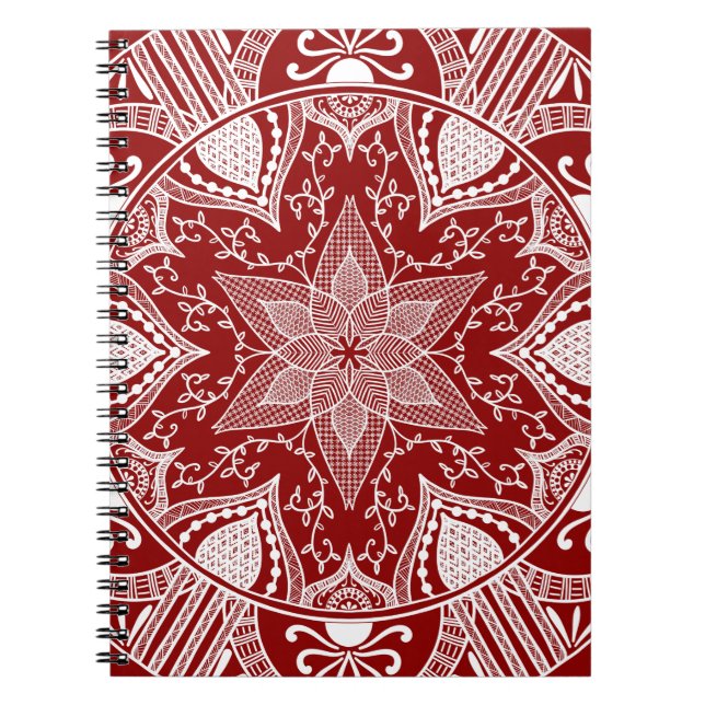 Raspberry Mandala Anteckningsbok (Framsidan)