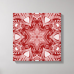 Raspberry Mandala Canvastryck
