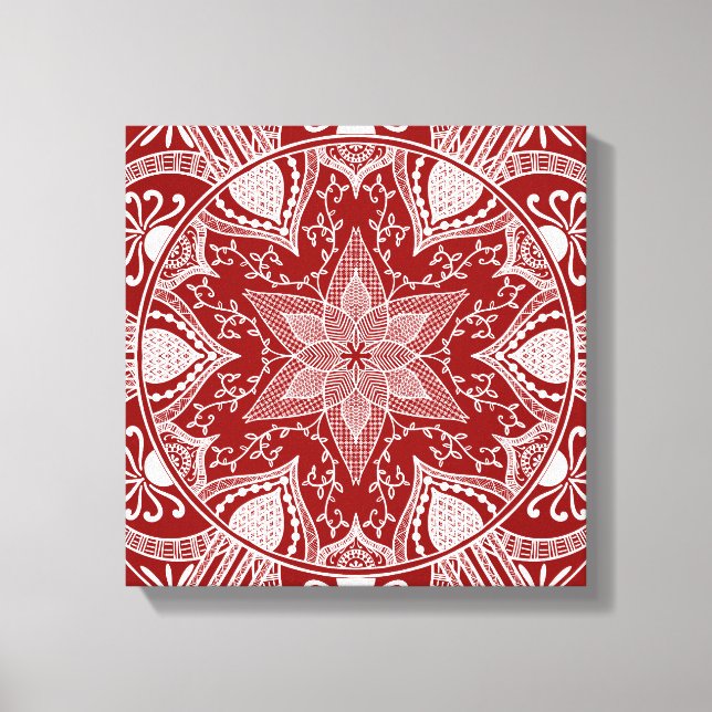 Raspberry Mandala Canvastryck (Framsida)