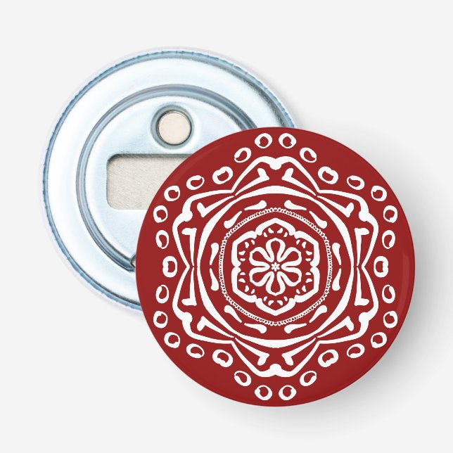 Raspberry Mandala Flasköppnare (Framsidan)