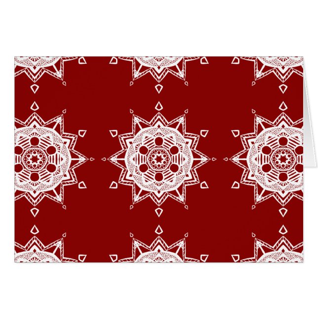 Raspberry Mandala Hälsningskort (Framsidan Horizontal)