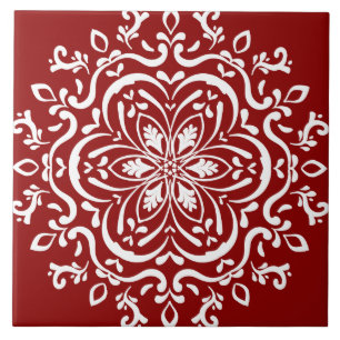 Raspberry Mandala Kakelplatta