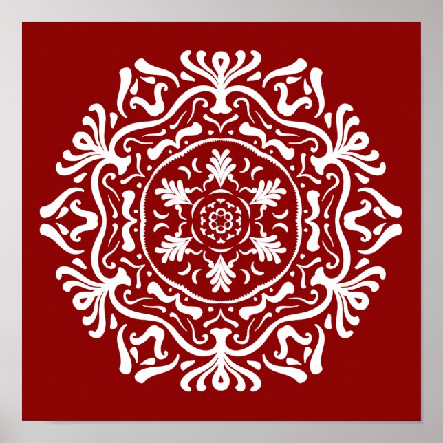 Raspberry Mandala Poster (Framsidan)