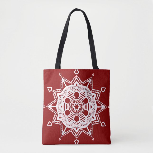 Raspberry Mandala Tygkasse (Framsida)