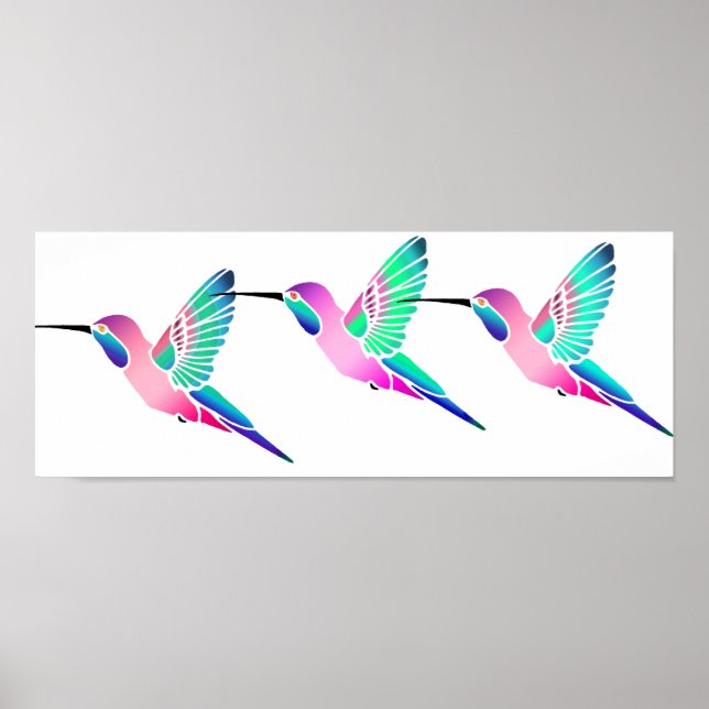 Raspberry Mint Sorbet Hummingbird Poster (Framsidan)