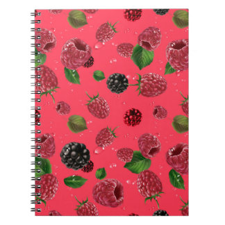 Raspberry Mönster Anteckningsbok