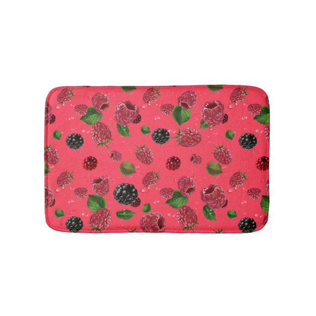 Raspberry Mönster Badrumsmatta (Framsidan)