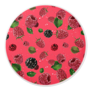 Raspberry Mönster Knopp