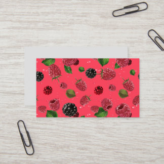 Raspberry Mönster Visitkort