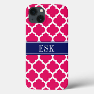 Raspberry Moroccan #5 Navy 5c ESK Monogram