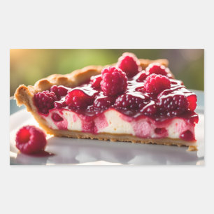 Raspberry Paj Rektangulärt Klistermärke