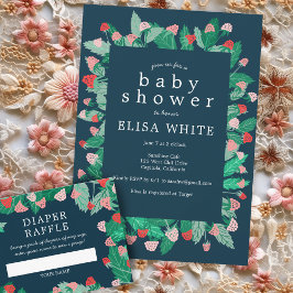 Raspberry Patch Cute Colorful ANPASSNINGSBAR BABY  Inbjudningar