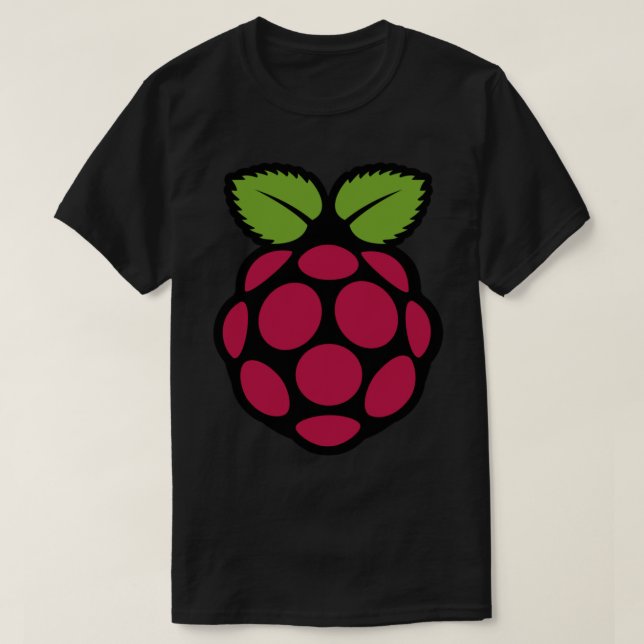 Raspberry pi logotyp Sticker T Shirt (Design framsida)