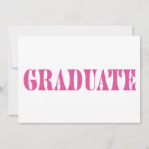 Raspberry Pink Modern Graduation Party Invitation
