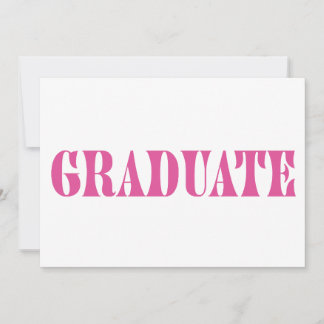 Raspberry Pink Modern Graduation Party Invitation