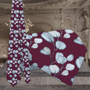 Raspberry Red Dusty Blue Eucalyptus Bröllop Slips