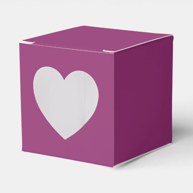 Raspberry Red Favor Box Presentaskar (Framsidan Sidan)