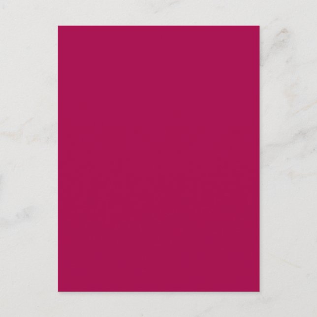 Raspberry Red Rosa Solid Trend Färg Background Vykort (Framsida)