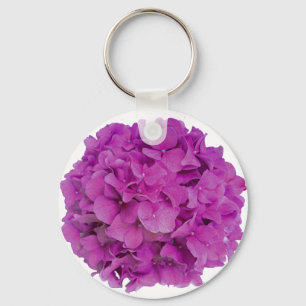 Raspberry rosa hydrangeas rosa magenta blommor nyckelring