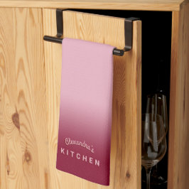 Raspberry Rosa Ombre Kökshandduk