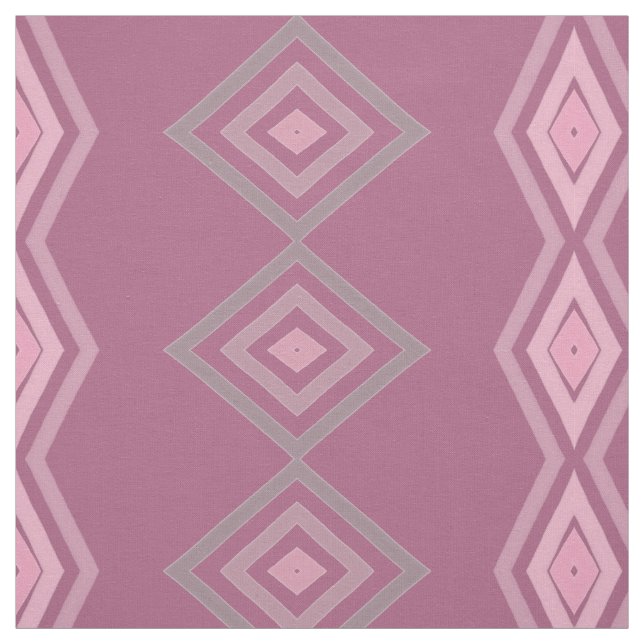 Raspberry Rosa Patterned Fabric Tyg (Provkarta)