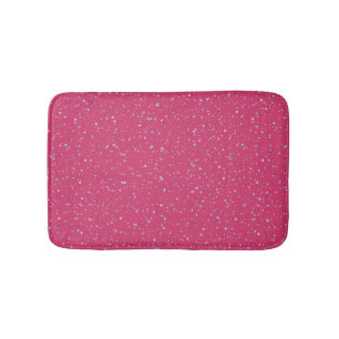 Raspberry Rosa Specklad Pastel Splatter Paint Dots Badrumsmatta