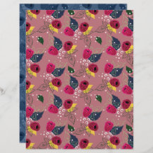 Raspberry Scrapbook Papper