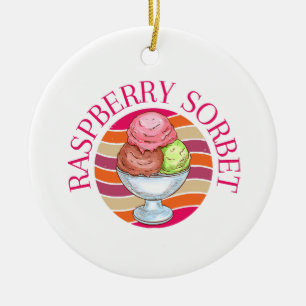 Raspberry Sorbet Julgransprydnad Keramik