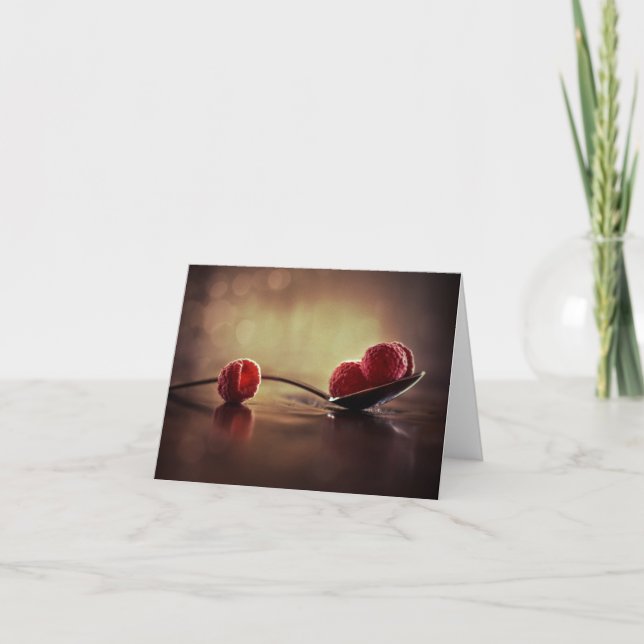 Raspberry Sunrise Blank Note Card Kort (Framsida)