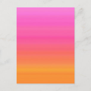 Raspberry Sunset Gradient - Rosa Gult Orange Vykort