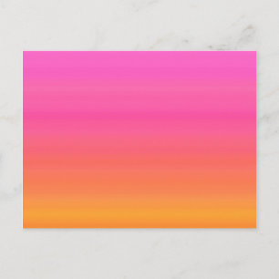 Raspberry Sunset Gradient - Rosa Gult Orange Vykort