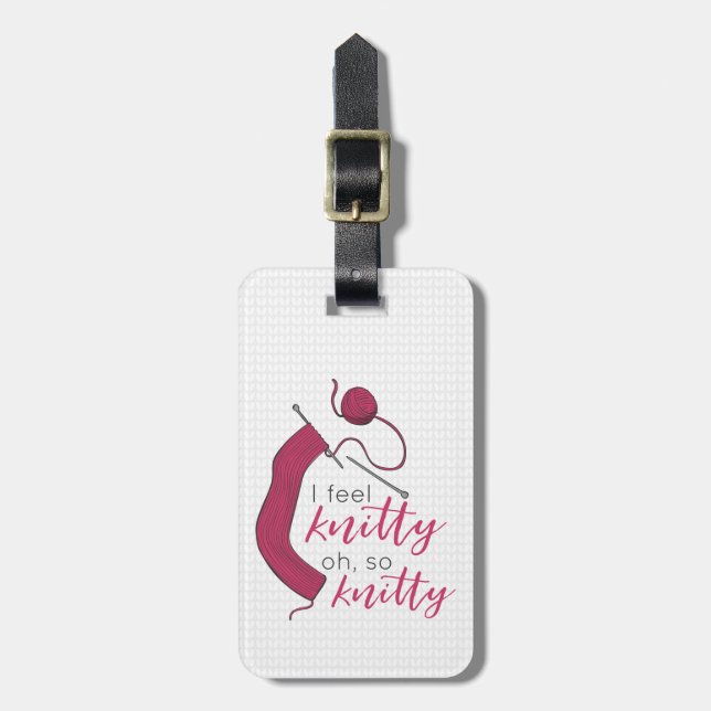 Raspberry Sylt I känner Knitty.. Bagagebricka (Vertikal Framsida)